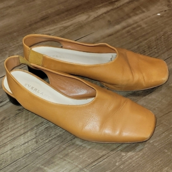 Everlane Size 6 SlingBack Flats w/ Heel in Pumpkin Spice Orange - Picture 5 of 9
